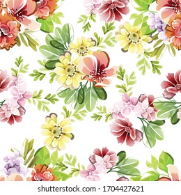 Abstract elegance seamless pattern with floral background