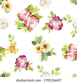 Abstract elegance seamless pattern with floral background