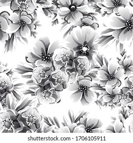 Elegancia abstracta sin problemas con fondo floral