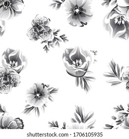 Elegancia abstracta sin problemas con fondo floral
