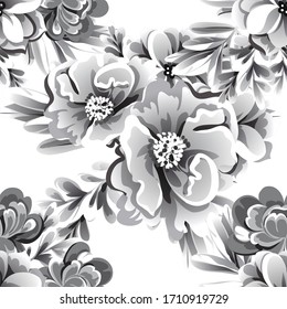 Abstract elegance seamless pattern with floral background