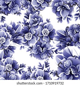 Abstract elegance seamless pattern with floral background