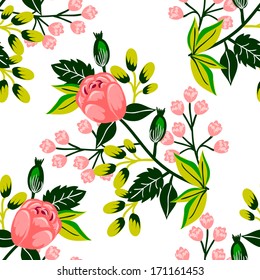 Abstract Elegance Seamless pattern with floral background