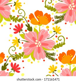 Abstract Elegance Seamless pattern with floral background