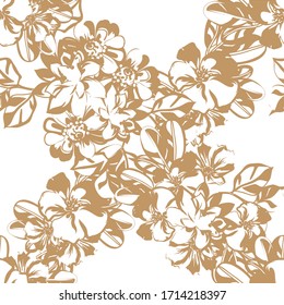Abstract elegance seamless pattern with floral background