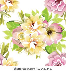 Elegancia abstracta sin problemas con fondo floral