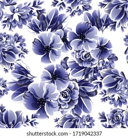 Elegancia abstracta sin problemas con fondo floral