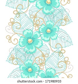 Abstract Elegance Seamless pattern with floral background