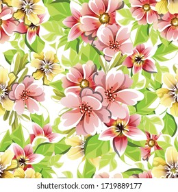 Elegancia abstracta sin problemas con fondo floral