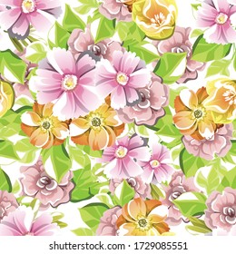 Resumen de la elegancia sin problemas con fondo floral
