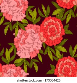 Abstract Elegance Seamless pattern with floral background