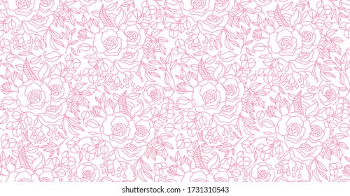 Abstract elegance seamless pattern with floral background