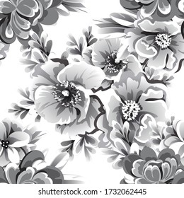 Abstract elegance seamless pattern with floral background