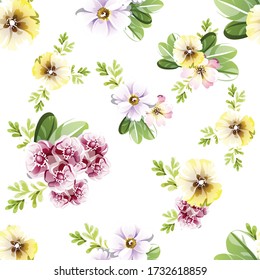 Resumen de la elegancia sin problemas con fondo floral