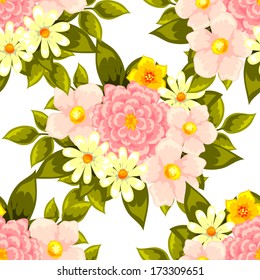 Abstract Elegance Seamless pattern with floral background