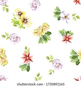 Abstract elegance seamless pattern with floral background