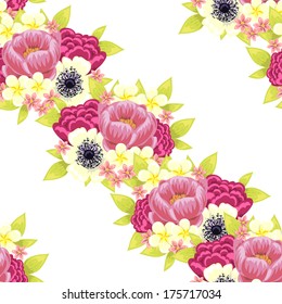Abstract Elegance Seamless pattern with floral background