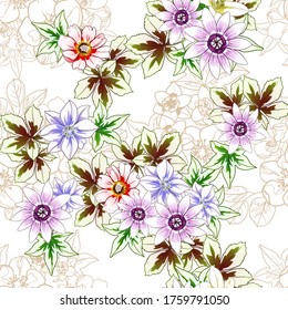 Resumen de la elegancia sin problemas con fondo floral