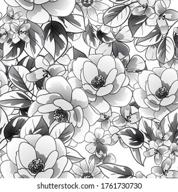 Resumen de la elegancia sin problemas con fondo floral