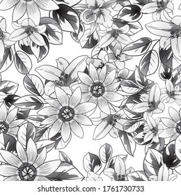 Abstract elegance seamless pattern with floral background