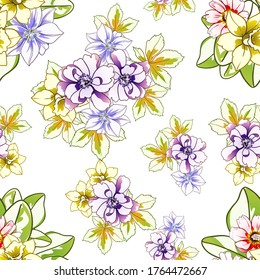 Abstract elegance seamless pattern with floral background