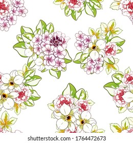 Resumen de la elegancia sin problemas con fondo floral