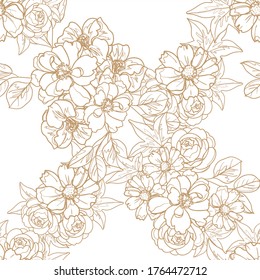 Resumen de la elegancia sin problemas con fondo floral