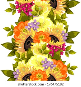 Abstract Elegance Seamless pattern with floral background