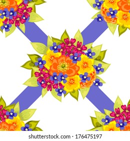 Abstract Elegance Seamless pattern with floral background