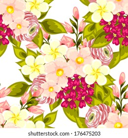Abstract Elegance Seamless pattern with floral background