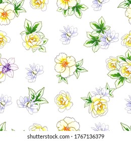 Resumen de la elegancia sin problemas con fondo floral
