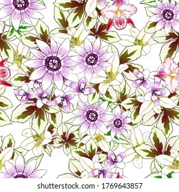 Abstrakte Eleganz, nahtloses Muster mit floralem Hintergrund
