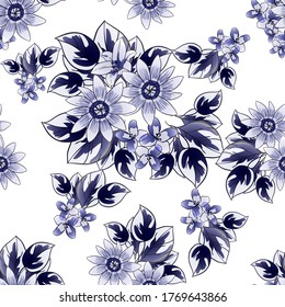 Abstrakte Eleganz, nahtloses Muster mit floralem Hintergrund