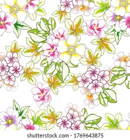 Abstract elegance seamless pattern with floral background