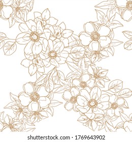 Resumen de la elegancia sin problemas con fondo floral