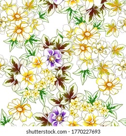 Resumen de la elegancia sin problemas con fondo floral