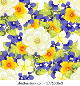 Abstract Elegance Seamless pattern with floral background