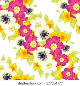 Abstract Elegance Seamless pattern with floral background