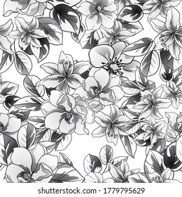 Abstract elegance seamless pattern with floral background