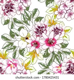 Resumen de la elegancia sin problemas con fondo floral