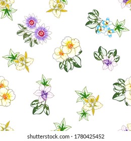 Abstract elegance seamless pattern with floral background