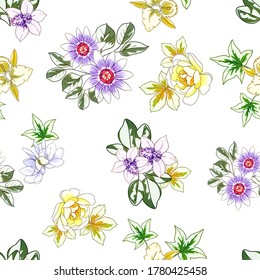 Abstrakte Eleganz, nahtloses Muster mit floralem Hintergrund