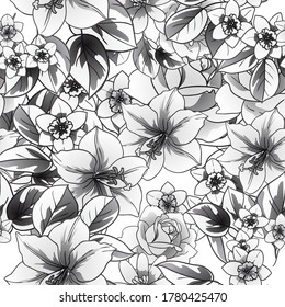 Resumen de la elegancia sin problemas con fondo floral