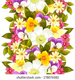 Abstract Elegance Seamless pattern with floral background