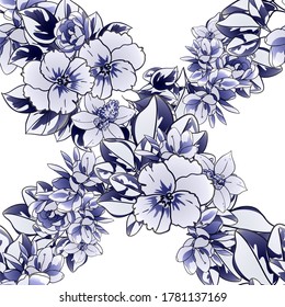 Abstract elegance seamless pattern with floral background