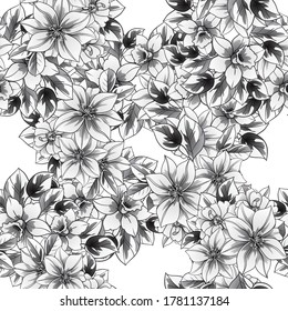 Abstract elegance seamless pattern with floral background
