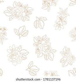Abstract elegance seamless pattern with floral background