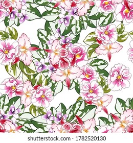 Resumen de la elegancia sin problemas con fondo floral