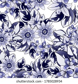 Abstrakte Eleganz, nahtloses Muster mit floralem Hintergrund