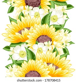 Abstract Elegance Seamless pattern with floral background